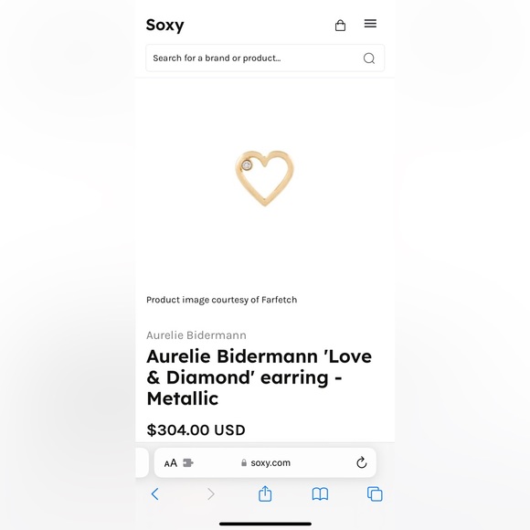 Aurelie Biderman Love and Diamond Earring - Picture 1 of 5